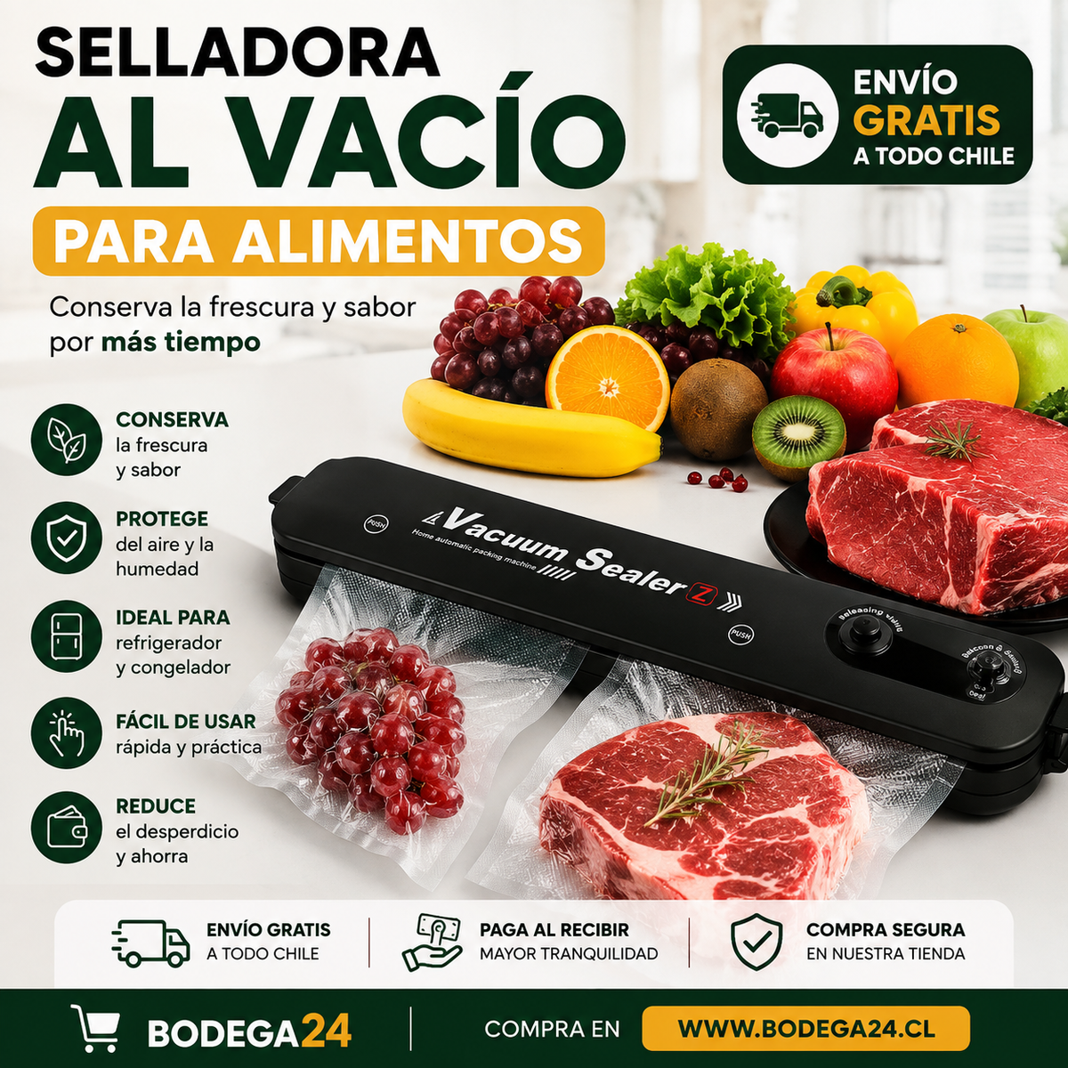 Selladora al Vacío para Alimentos