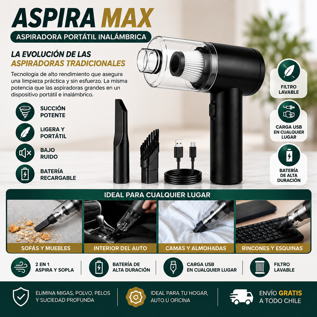 Mini Aspiradora Inalambrica